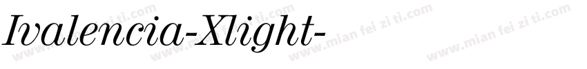Ivalencia-Xlight字体转换