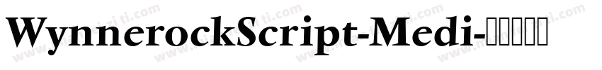WynnerockScript-Medi字体转换