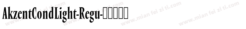 AkzentCondLight-Regu字体转换