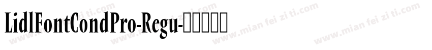 LidlFontCondPro-Regu字体转换