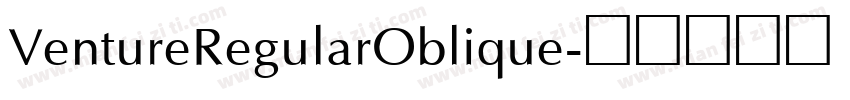 VentureRegularOblique字体转换