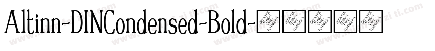 Altinn-DINCondensed-Bold字体转换
