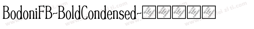 BodoniFB-BoldCondensed字体转换
