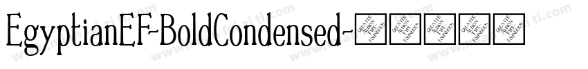 EgyptianEF-BoldCondensed字体转换
