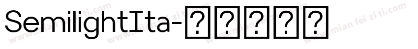 SemilightIta字体转换