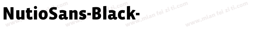 NutioSans-Black字体转换