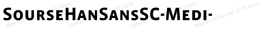 SourseHanSansSC-Medi字体转换