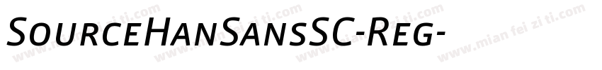 SourceHanSansSC-Reg字体转换
