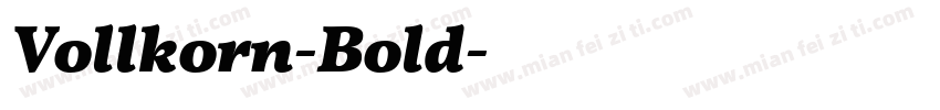 Vollkorn-Bold字体转换