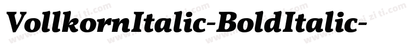 VollkornItalic-BoldItalic字体转换