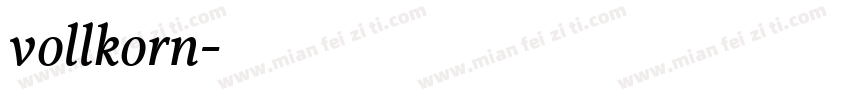 vollkorn字体转换