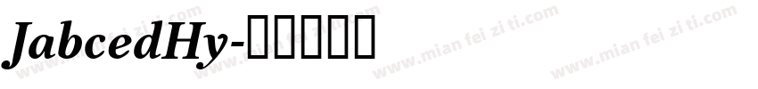 JabcedHy字体转换