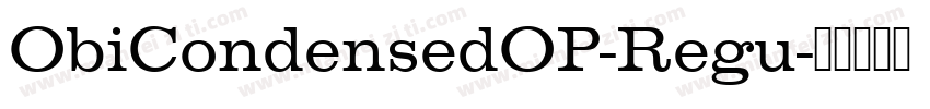 ObiCondensedOP-Regu字体转换