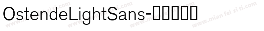 OstendeLightSans字体转换