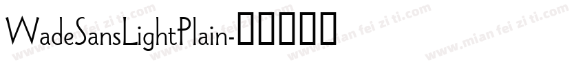 WadeSansLightPlain字体转换