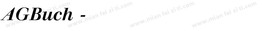 AGBuch字体字体转换