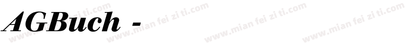 AGBuch字体字体转换