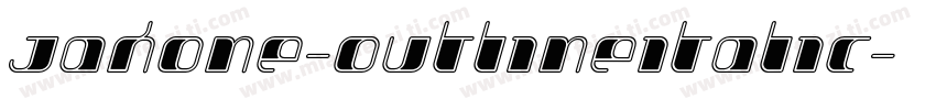 Jakone-OutlineItalic字体转换