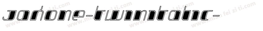 Jakone-TwinItalic字体转换