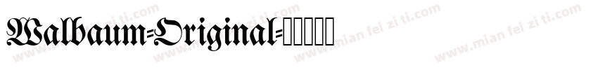 Walbaum-Original字体转换
