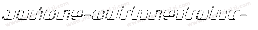 Jakone-OutlineItalic字体转换