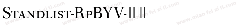 Standlist-RpBYV字体转换