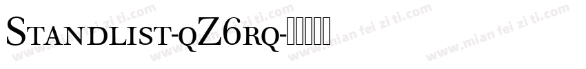 Standlist-qZ6rq字体转换