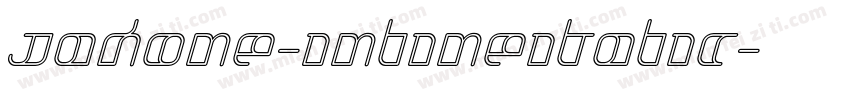 Jakone-InlineItalic字体转换