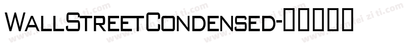 WallStreetCondensed字体转换