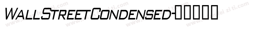 WallStreetCondensed字体转换