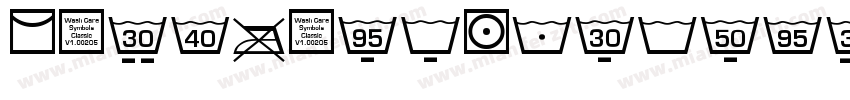 WashCareSymbolsClassicM54字体转换
