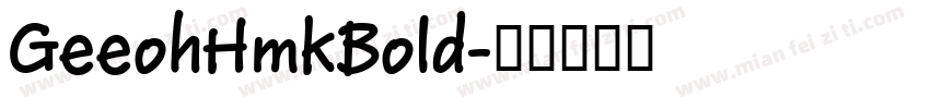 GeeohHmkBold字体转换