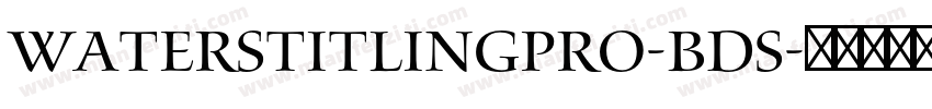 WatersTitlingPro-BdS字体转换