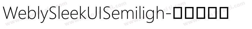 WeblySleekUISemiligh字体转换