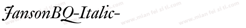 JansonBQ-Italic字体转换