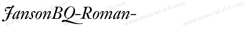 JansonBQ-Roman字体转换
