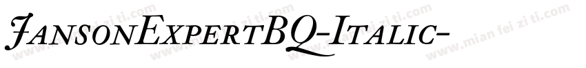 JansonExpertBQ-Italic字体转换