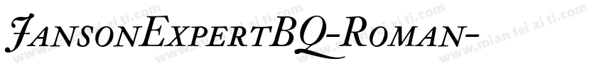 JansonExpertBQ-Roman字体转换