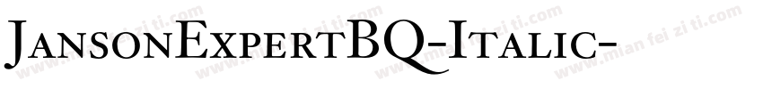 JansonExpertBQ-Italic字体转换