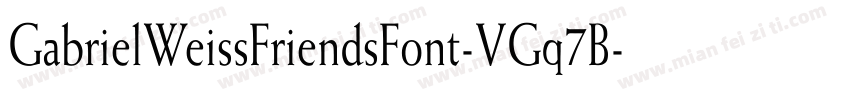 GabrielWeissFriendsFont-VGq7B字体转换