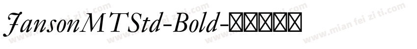 JansonMTStd-Bold字体转换