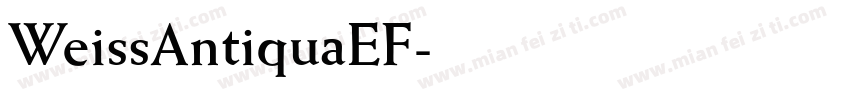 WeissAntiquaEF字体转换