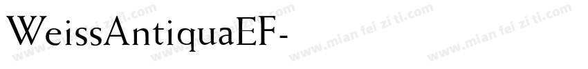 WeissAntiquaEF字体转换