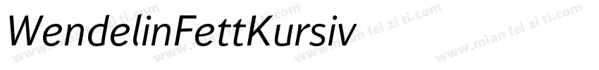 WendelinFettKursiv字体转换