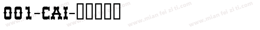 001-CAI字体转换