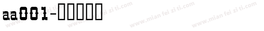 aa001字体转换