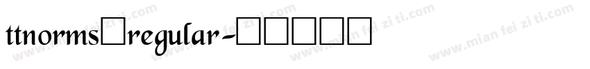 ttnorms一regular字体转换