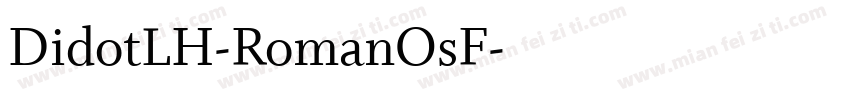 DidotLH-RomanOsF字体转换