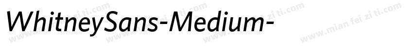 WhitneySans-Medium字体转换
