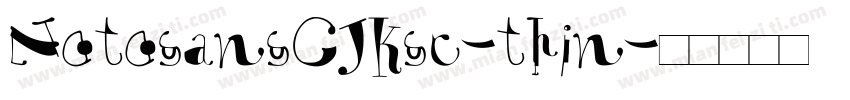 NotosansCJKsc-thin字体转换